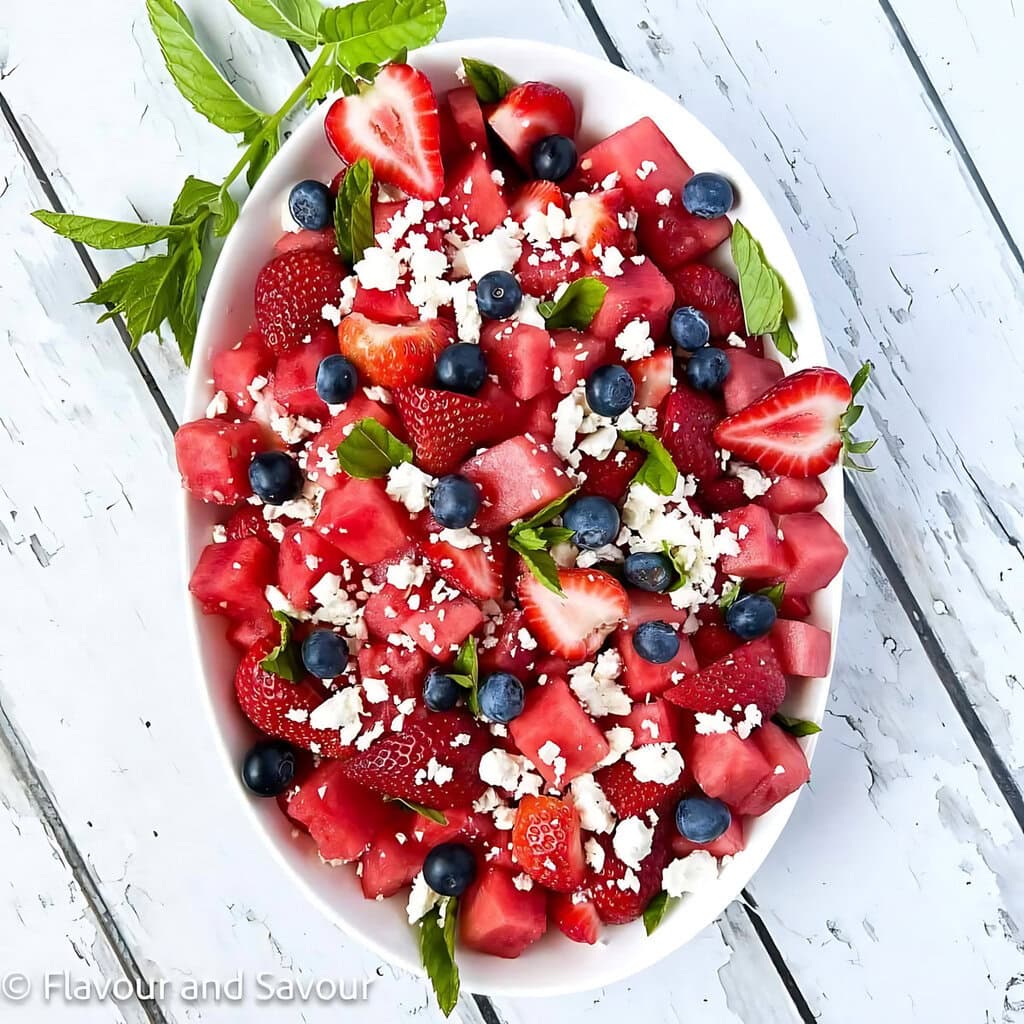 Strawberry Watermelon Salad With Feta