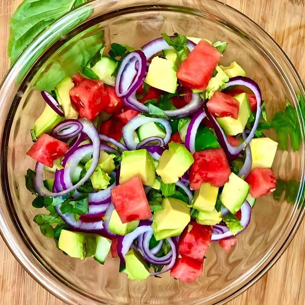 Vegan Salads Watermelon Cucumber Salad 