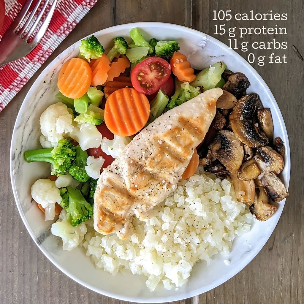 Very Low Calorie Chicken And Rice Bowl Dinner Recipe