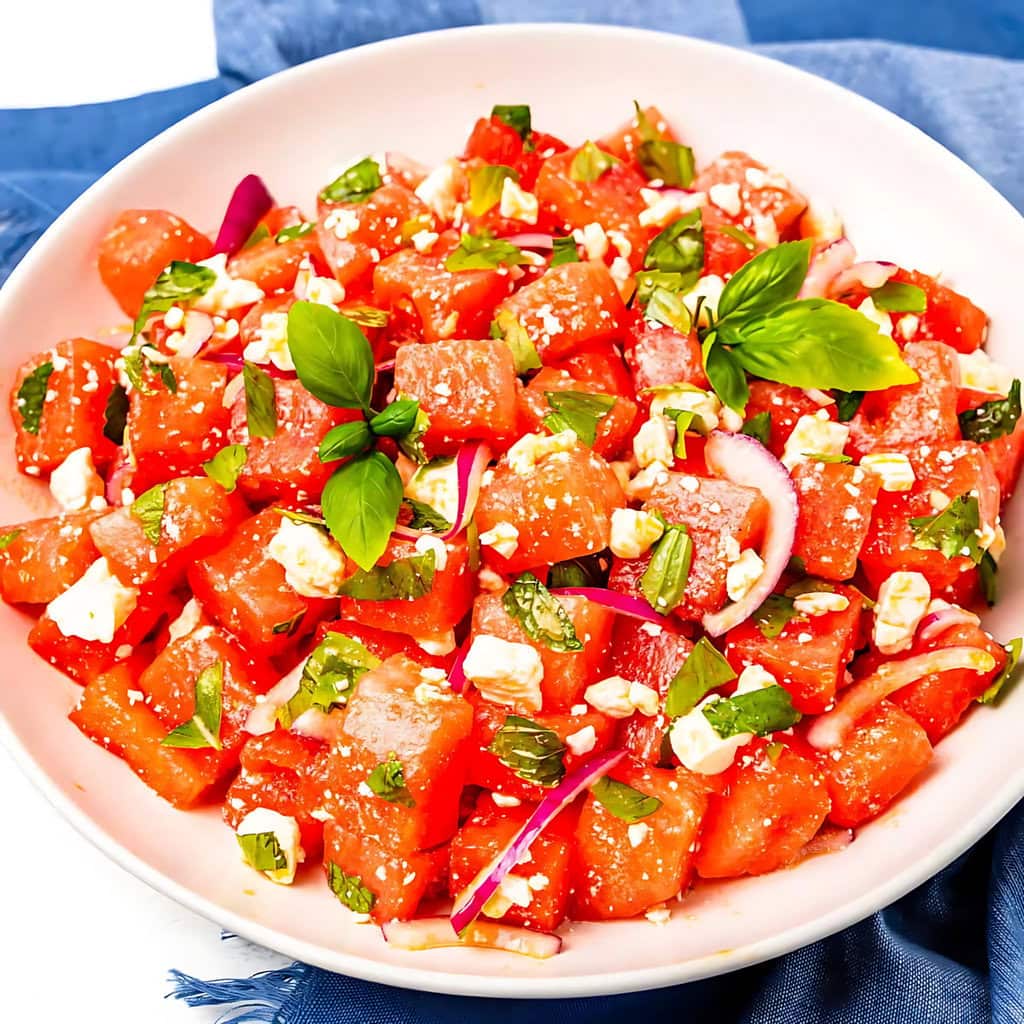 Watermelon Basil Salad