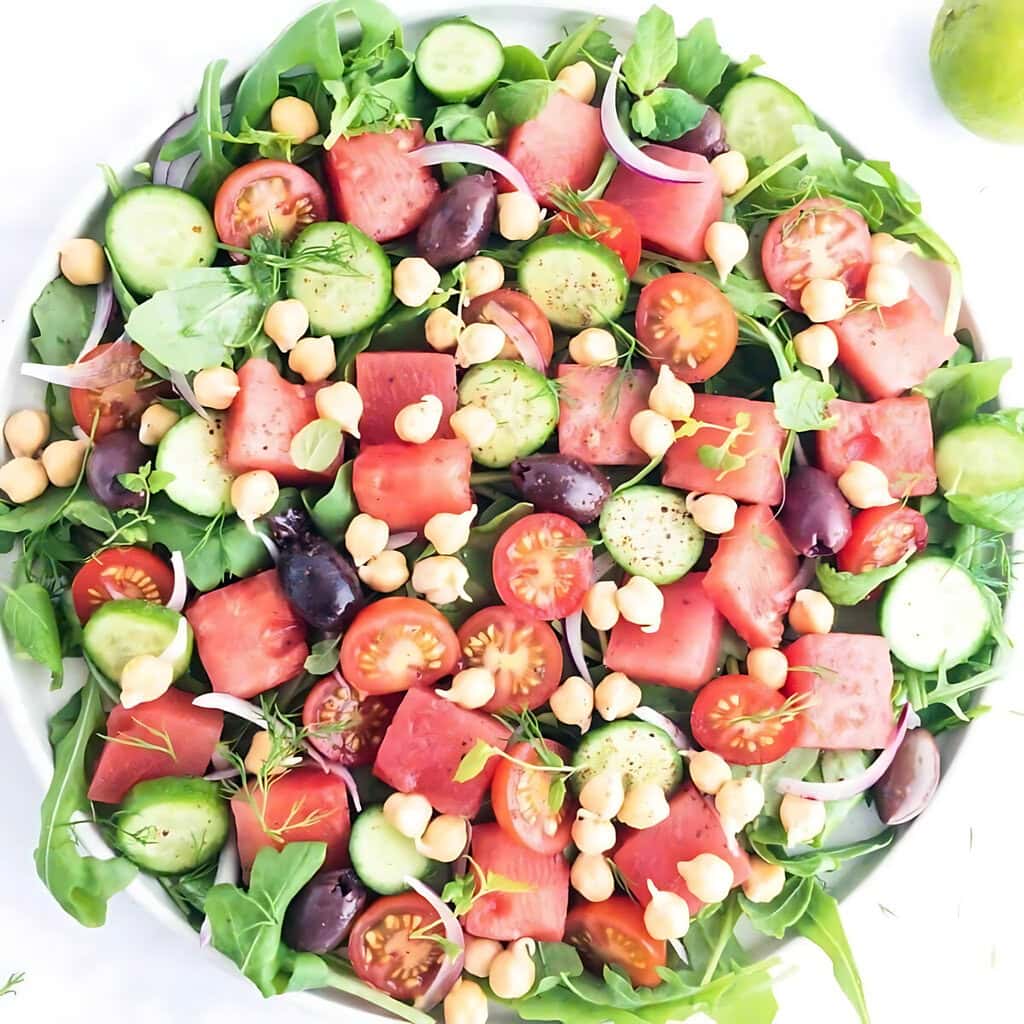 Watermelon Chickpea Salad