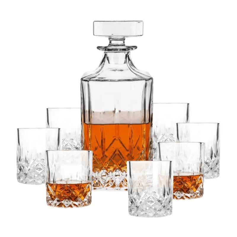 Admiral Decanter and Lowball Glass Set