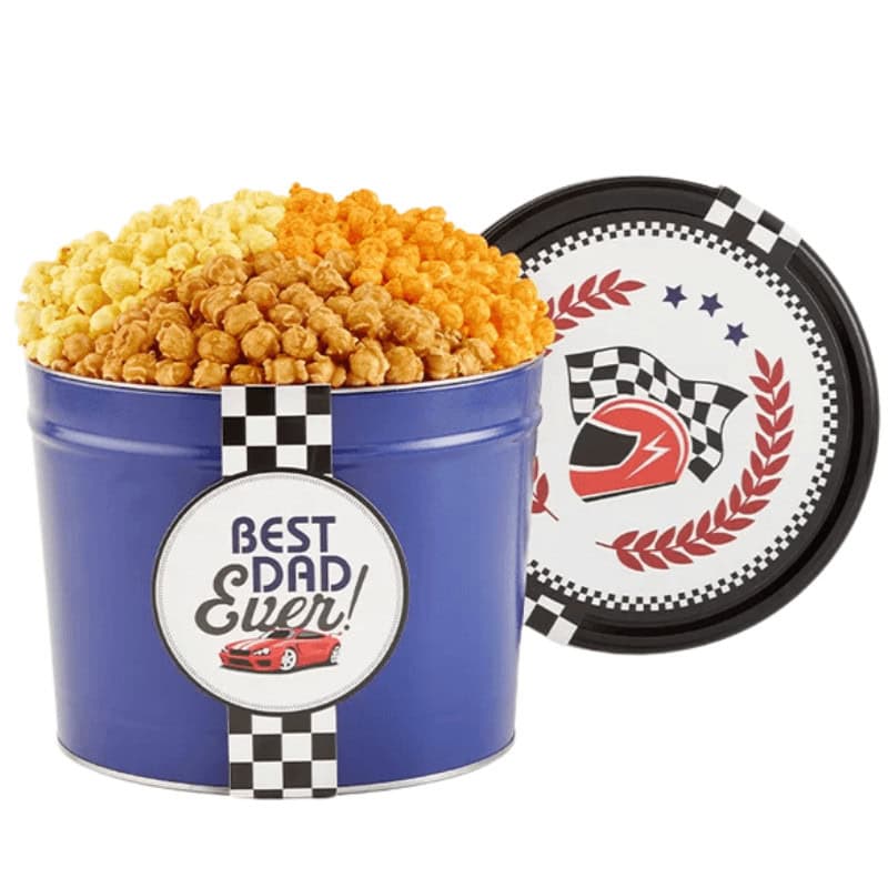 Best Dad Ever 2 Gallon 3 Flavor Popcorn Tin