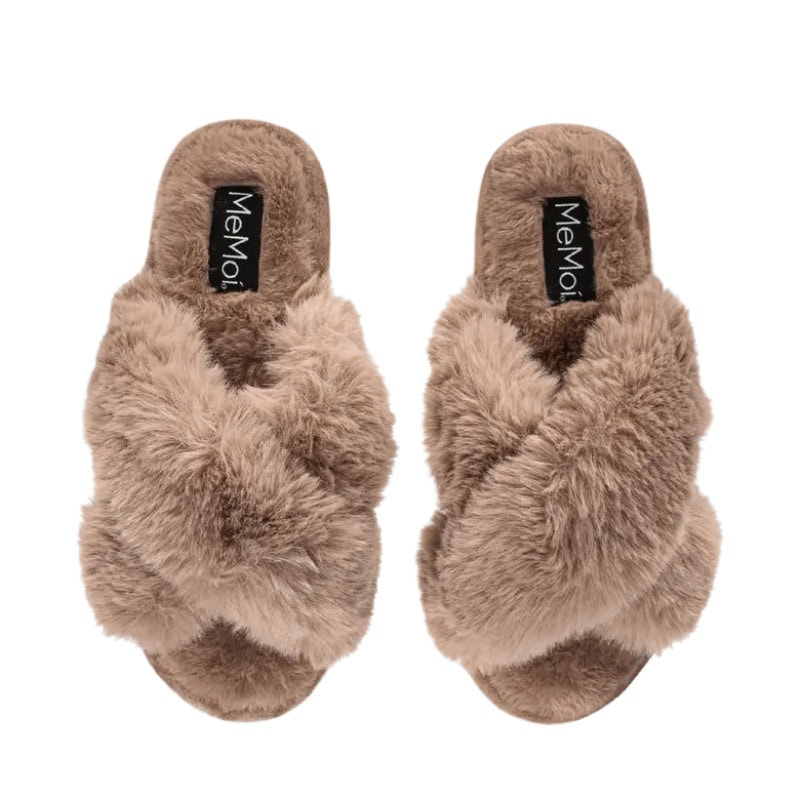 Beverly Faux Fur Memory Foam Slippers