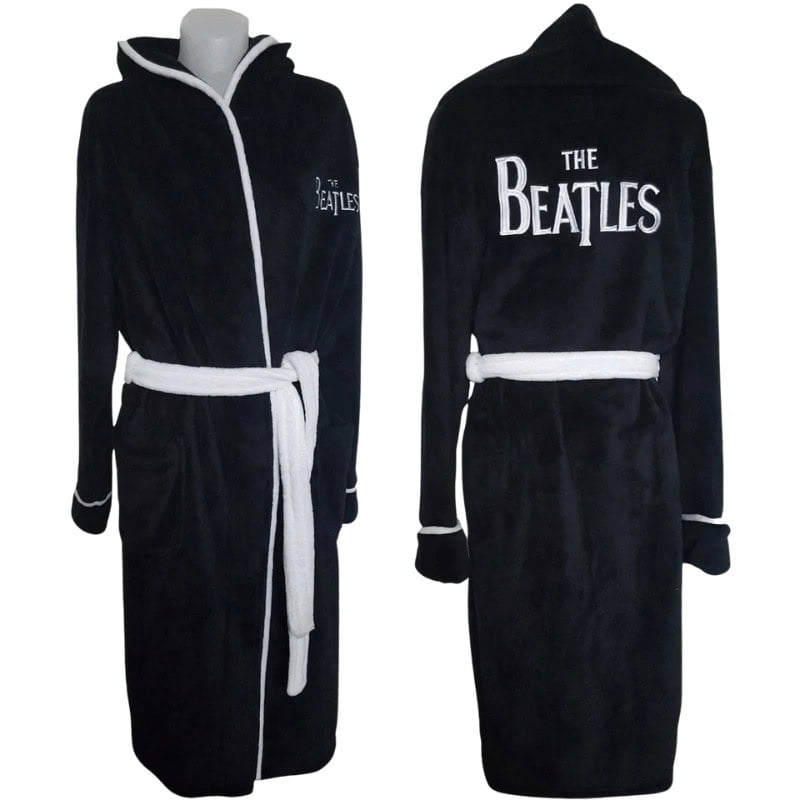 Men's Beatles Drop T Logo Bath Robe