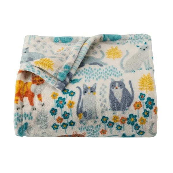 Oversized Supersoft Cat Plush Throw Blanket