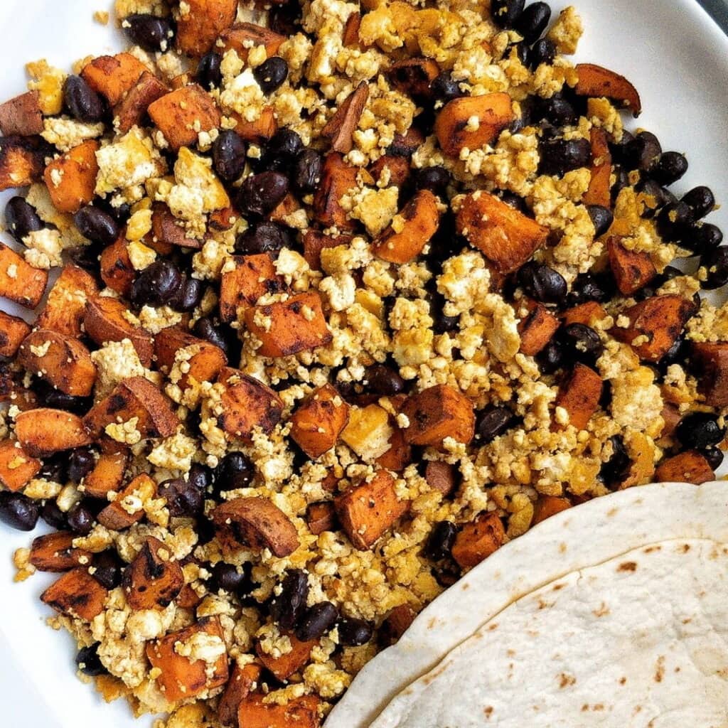 6 Ingredient Sweet Potato Tofu Scramble