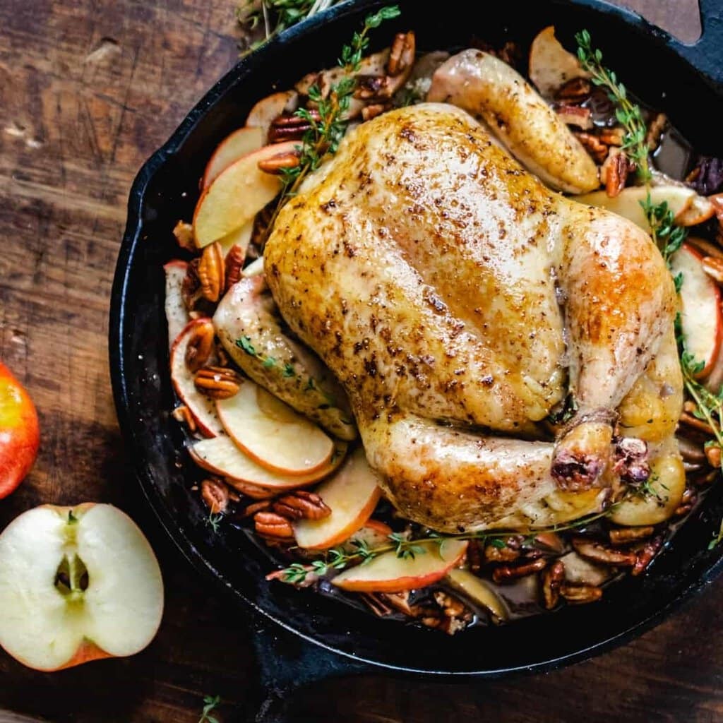 Apple Pecan Roast Chicken