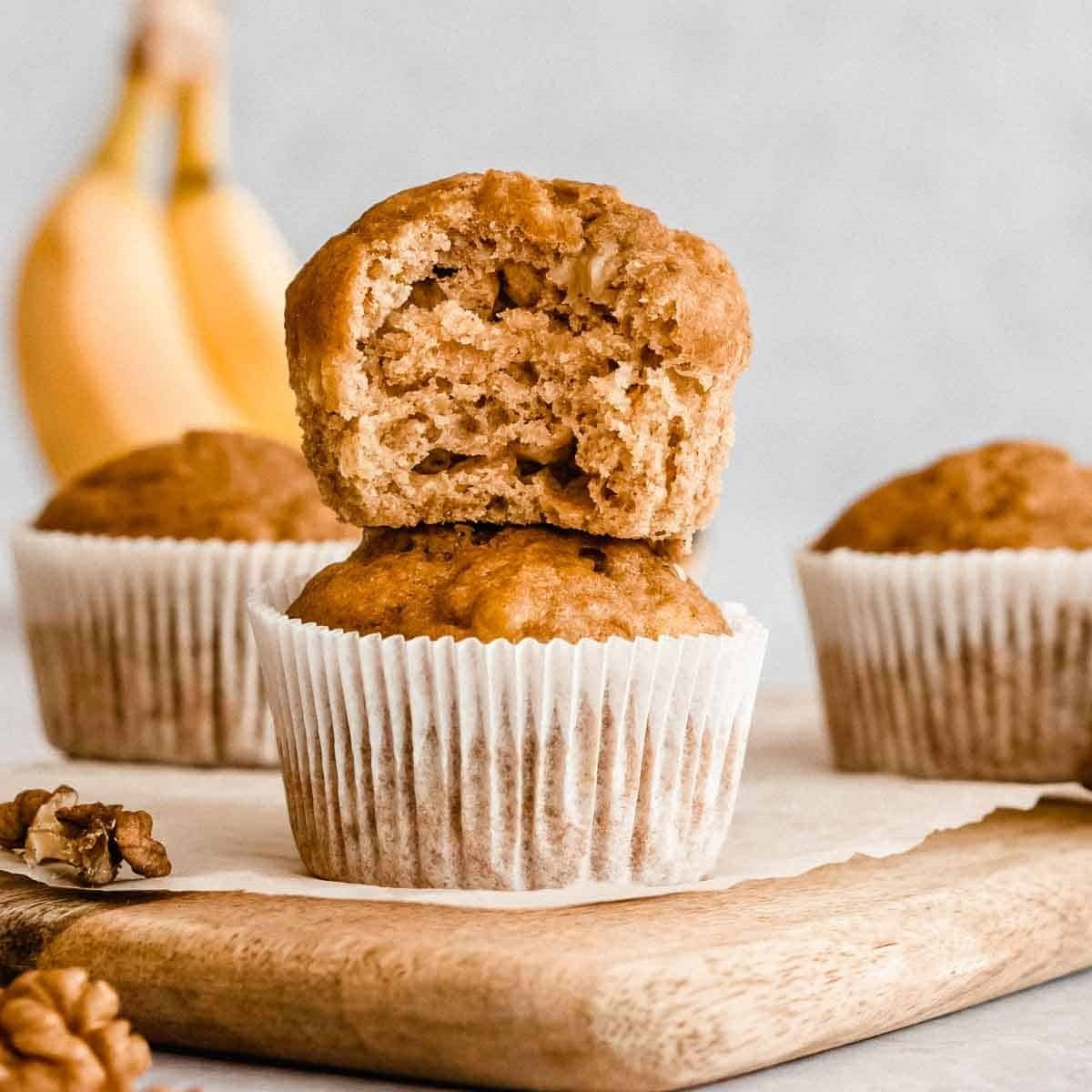 Banana Applesauce Muffins
