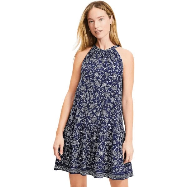 Bandana Flounce Mini Halter Dress - LOFT Clearance Outlet Online