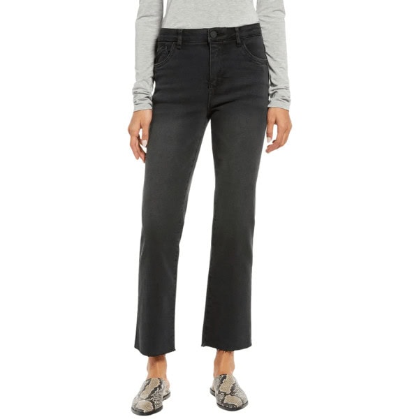 Bennett 'Ab'Solution Skyrise Raw Hem High Waist Stretch Bootcut Jeans