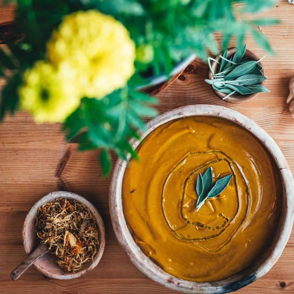 Butternut Squash And Marigold Soup