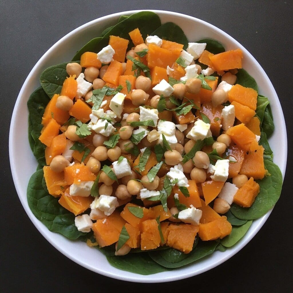Butternut Squash Chickpeas And Feta Salad