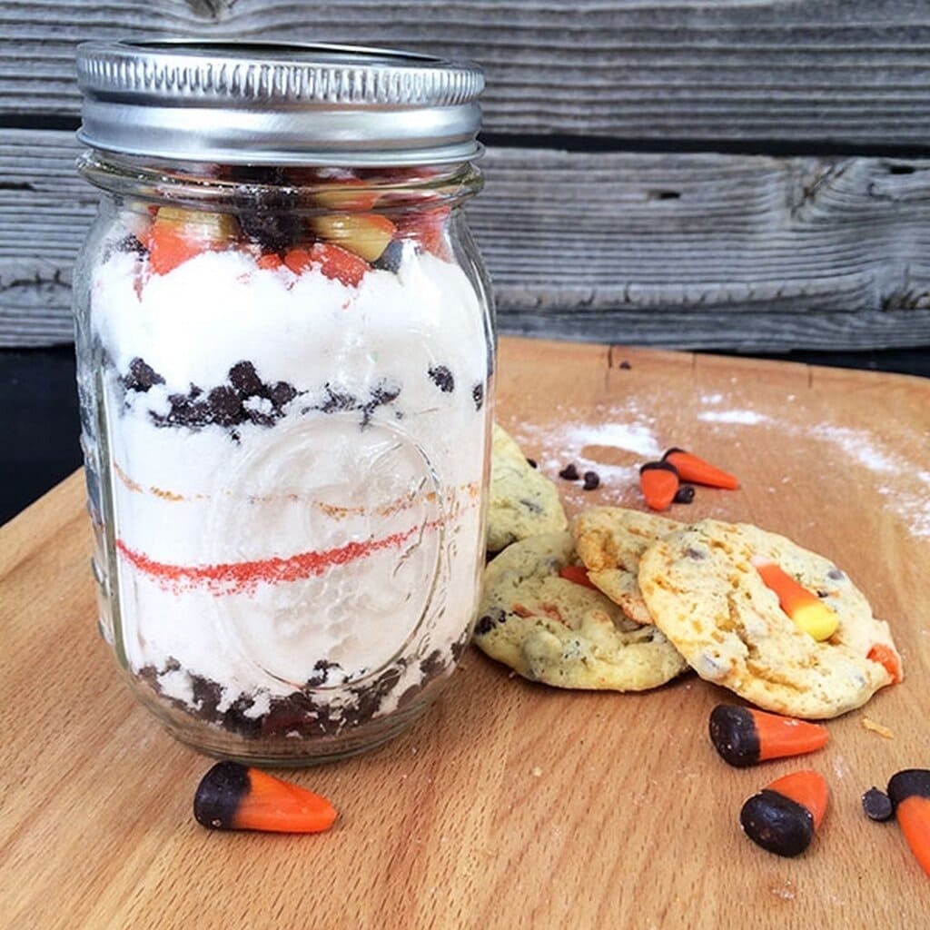 Candy Corn Cookies In A Jar