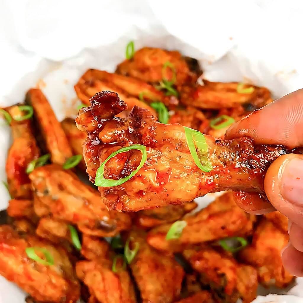 Crispy Honey Sriracha Chicken Wings Air Fryer Oven