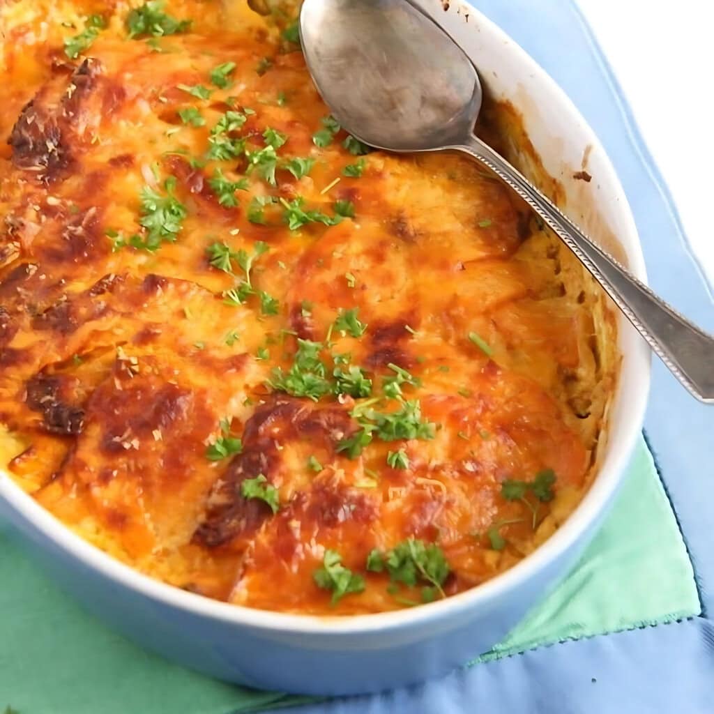Easy Sweet Potato Gratin With Parmesan