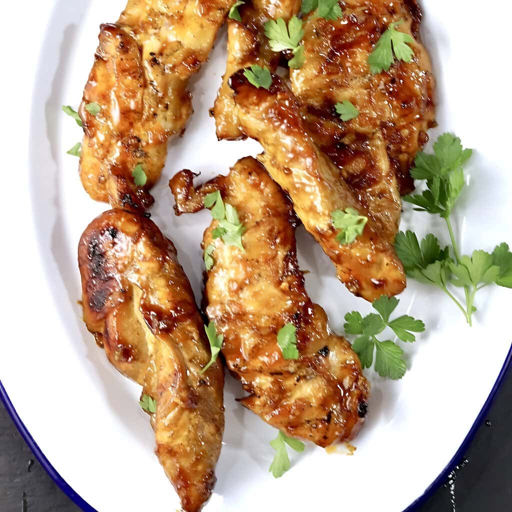 Grilled Peach Bbq Chicken Tenders