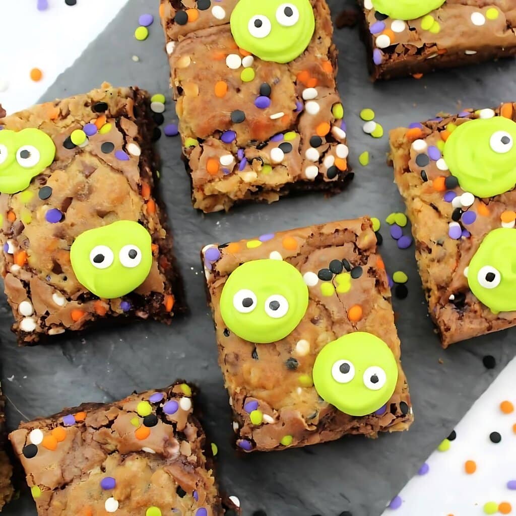 Halloween Monster Cookie Brownies Halloween Monster Cookie Brownies