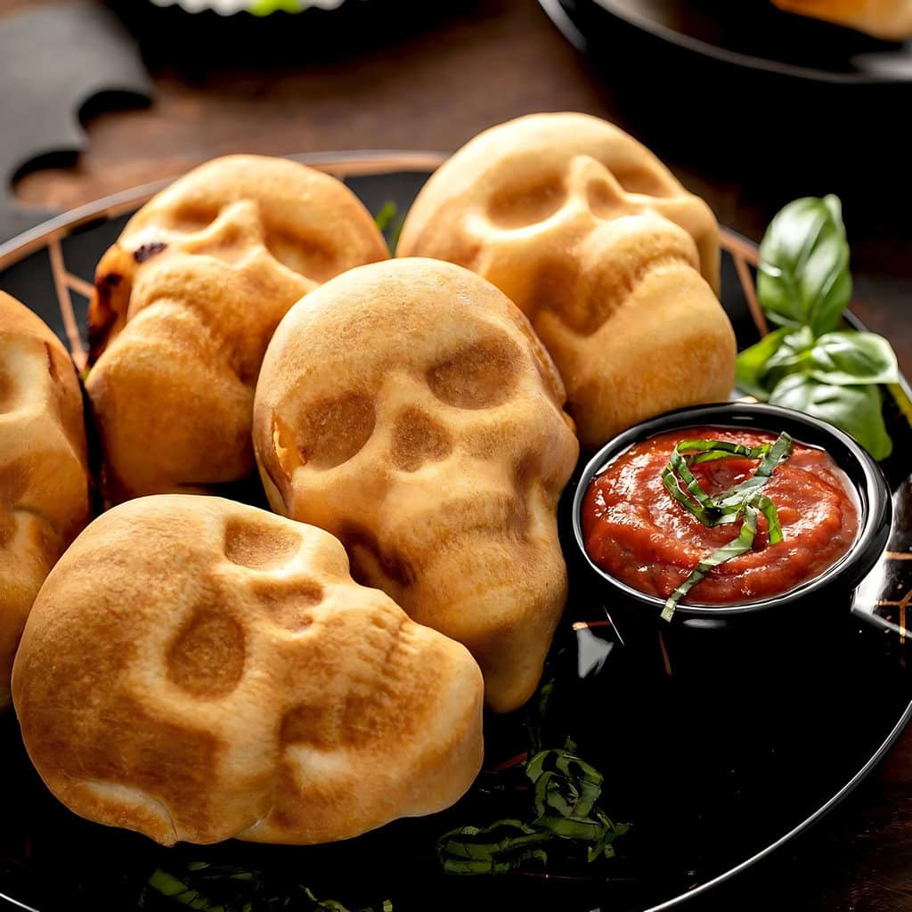 Halloween Pizza Skulls Halloween Pizza Skulls