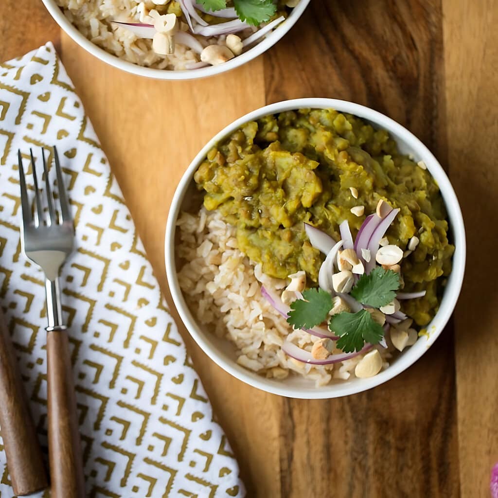 Instant Pot Curried Sweet Potato Lentils