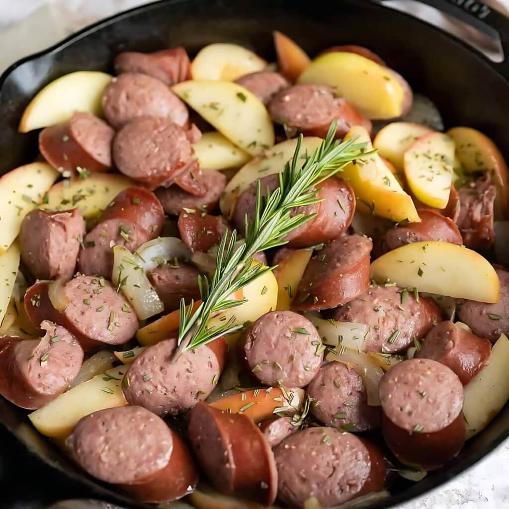 Kielbasa Skillet With Apples And Onions