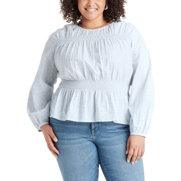 Long Sleeve Peplum Blouse