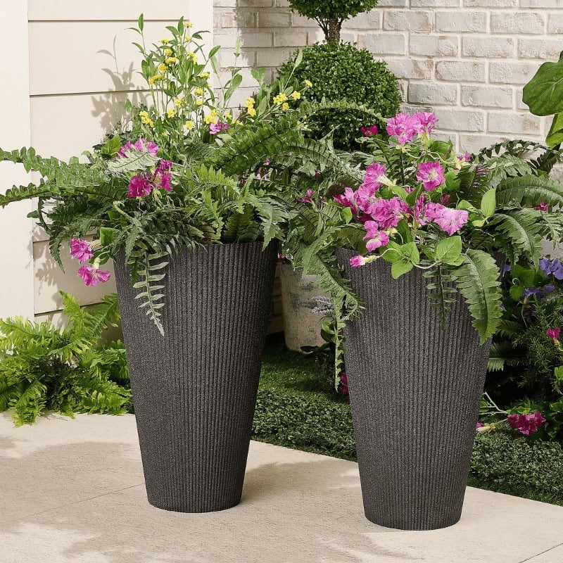 Montclair Set of 2 Tall Planters - QVC Clearance Deals Online
