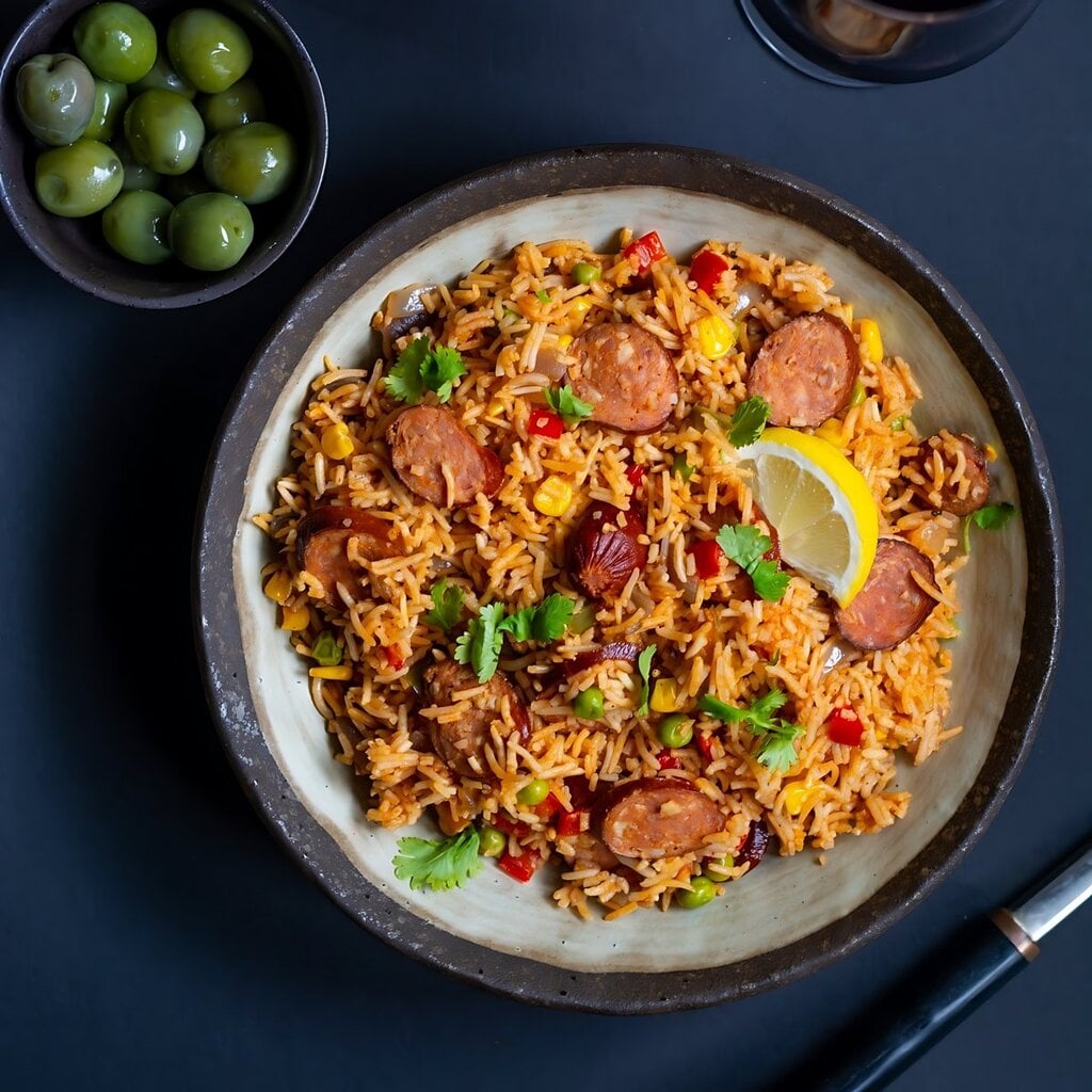 One Pot Spanish Rice With Chorizo