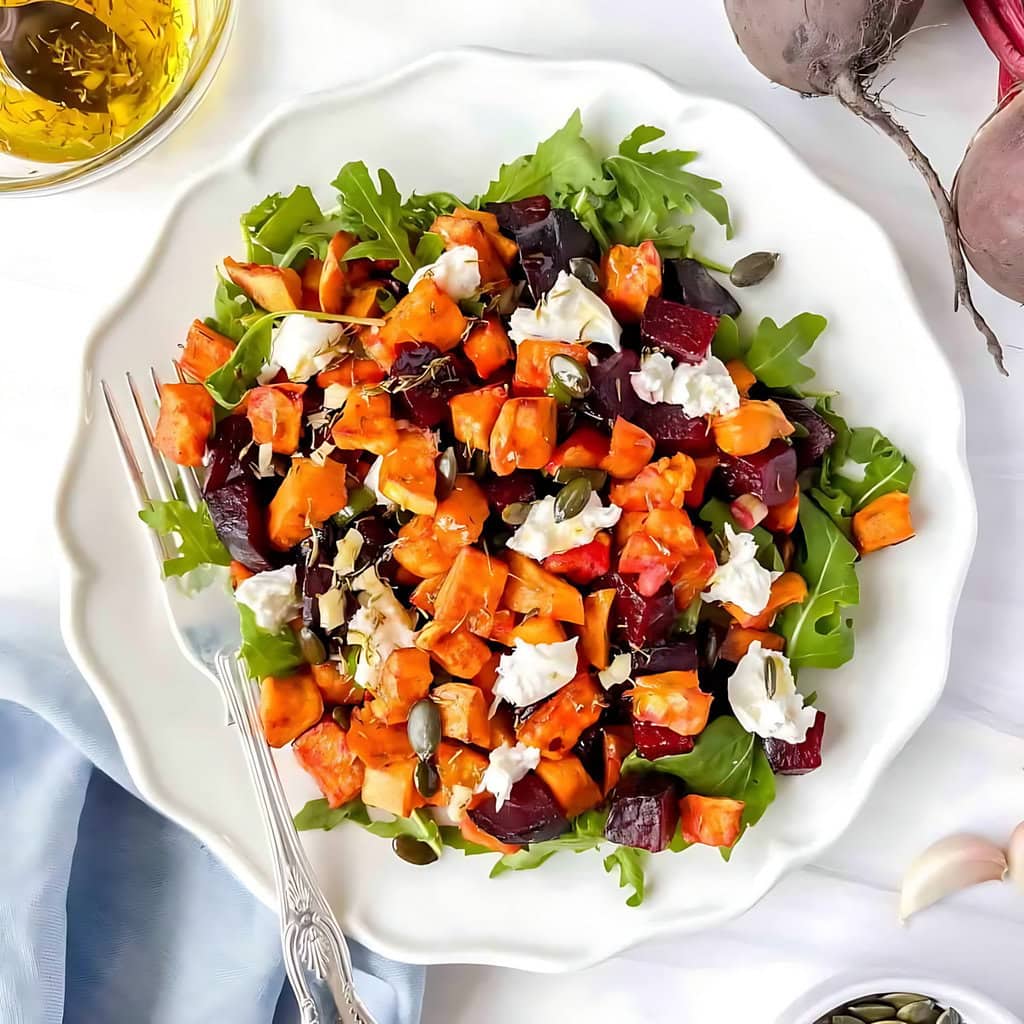 Roasted Beetroot Sweet Potato Salad