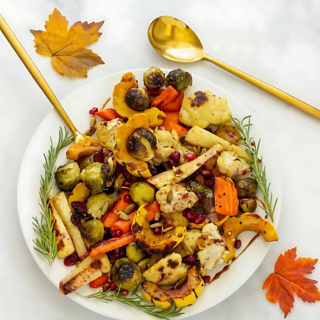 Roasted Brussels Sprouts Delicata Squash And Cranberries