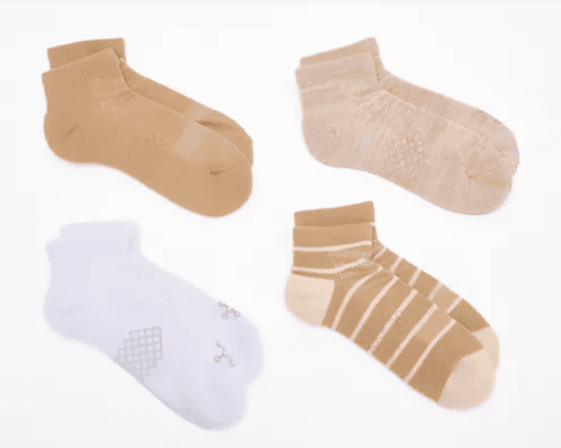 Tommie Copper compression ankle socks 4 pack on clearance at QVC