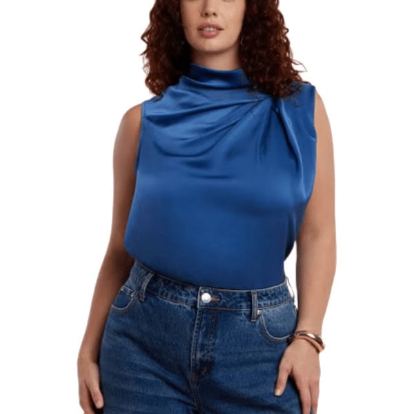 Asym Draped Top - Ageless Plus Size Fashion