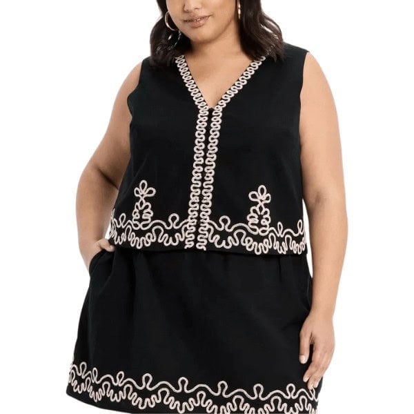 Embroidered Linen Vest - Target Ageless Fashion