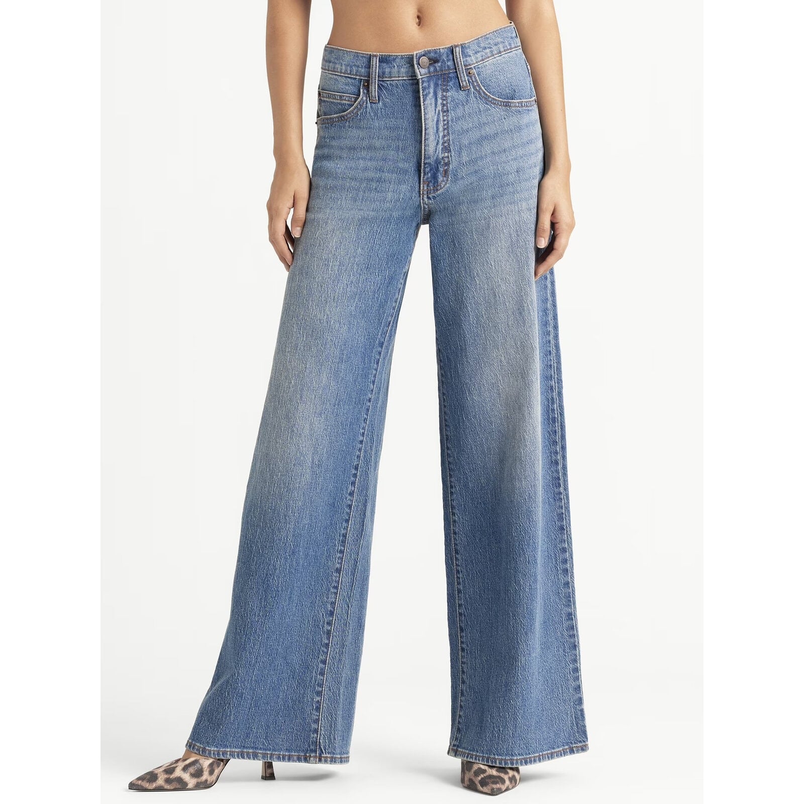 Jessica Simpson Women's and Women's Plus Freesia Wide Leg Jeans