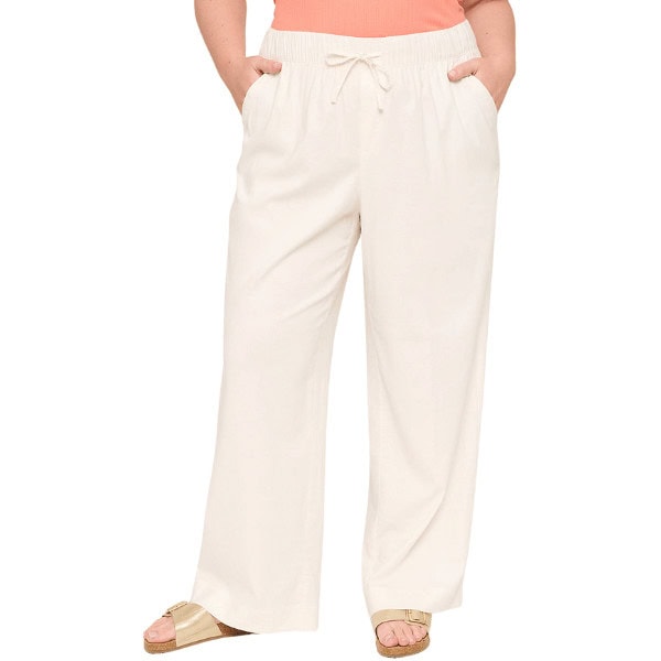 Linen Wide Leg Pants - Ageless Plus-Size Fashion