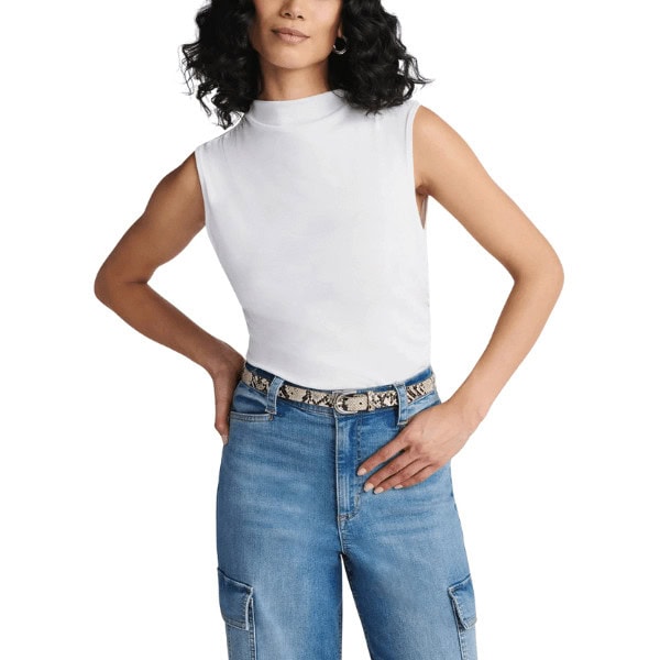 Mock Neck Ruched Tank Top