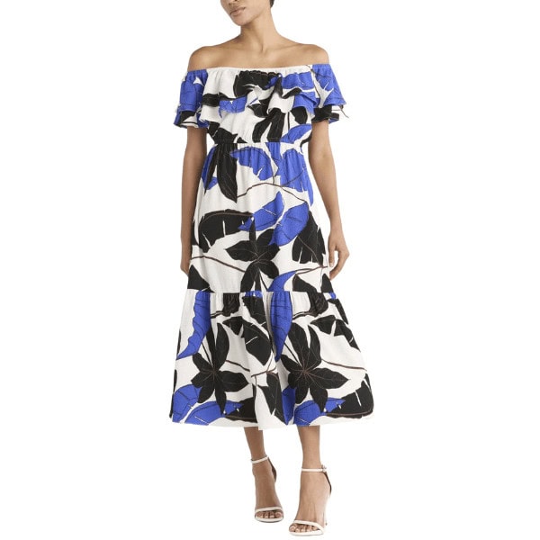 Ruffle Off Shoulder Maxi Dress - Walmart Ageless Fashion