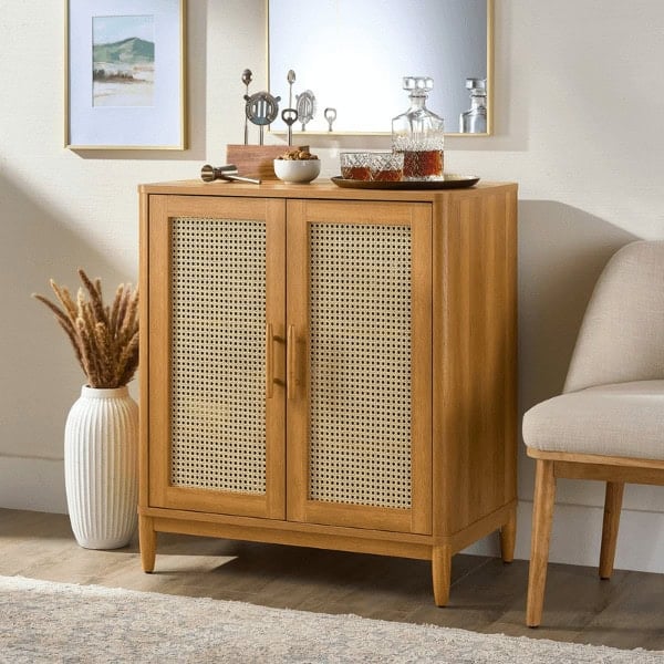Springwood Caning Bar Cabinet - Walmart Decor