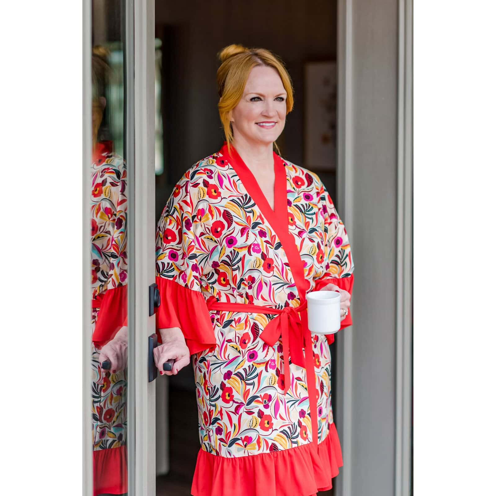 The Pioneer Woman Ruffle Sleeves and Hem Robe