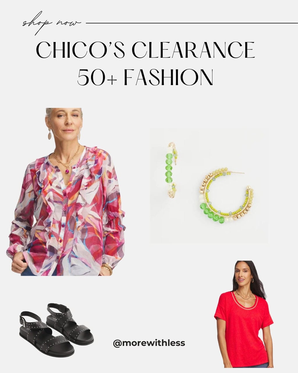 Chicos Clearance collage of clearance finds