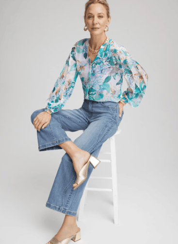 Chico's clearance floral blouse
