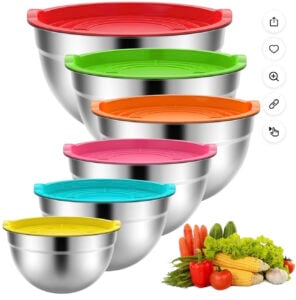Stainless steel mixing bowls set from Walmart