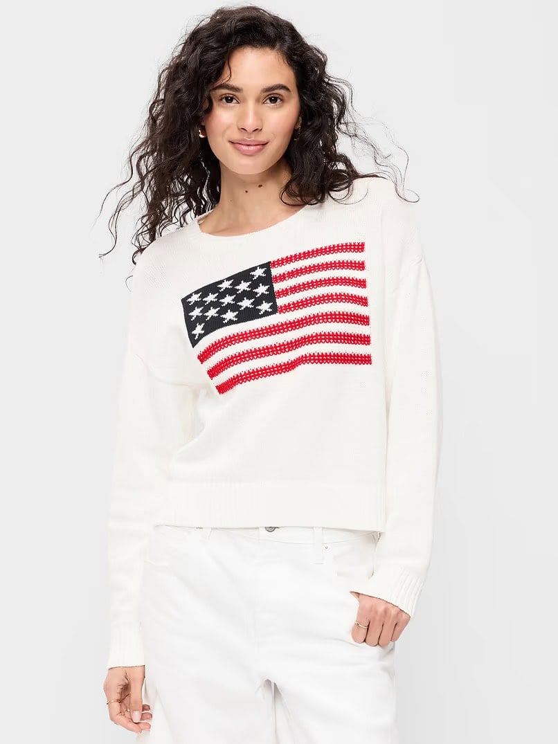 Old Navy Seaside Cotton Long-Sleeve Flag Sweater
