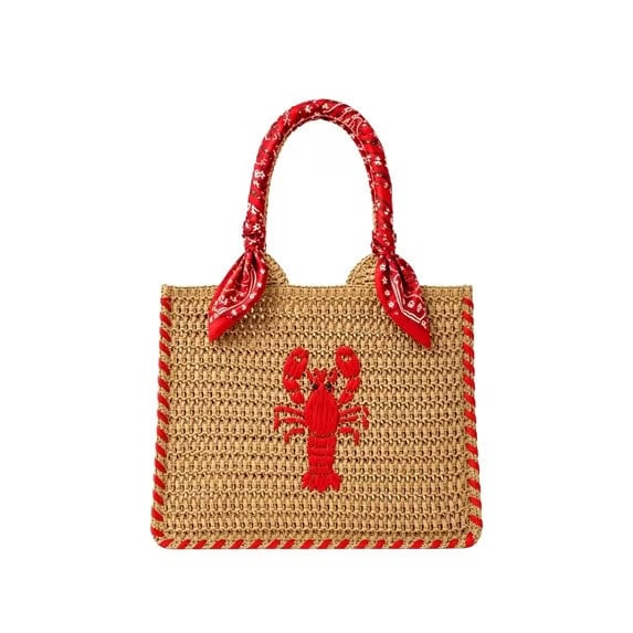 Walmart Lobster Pattern Woven Bag