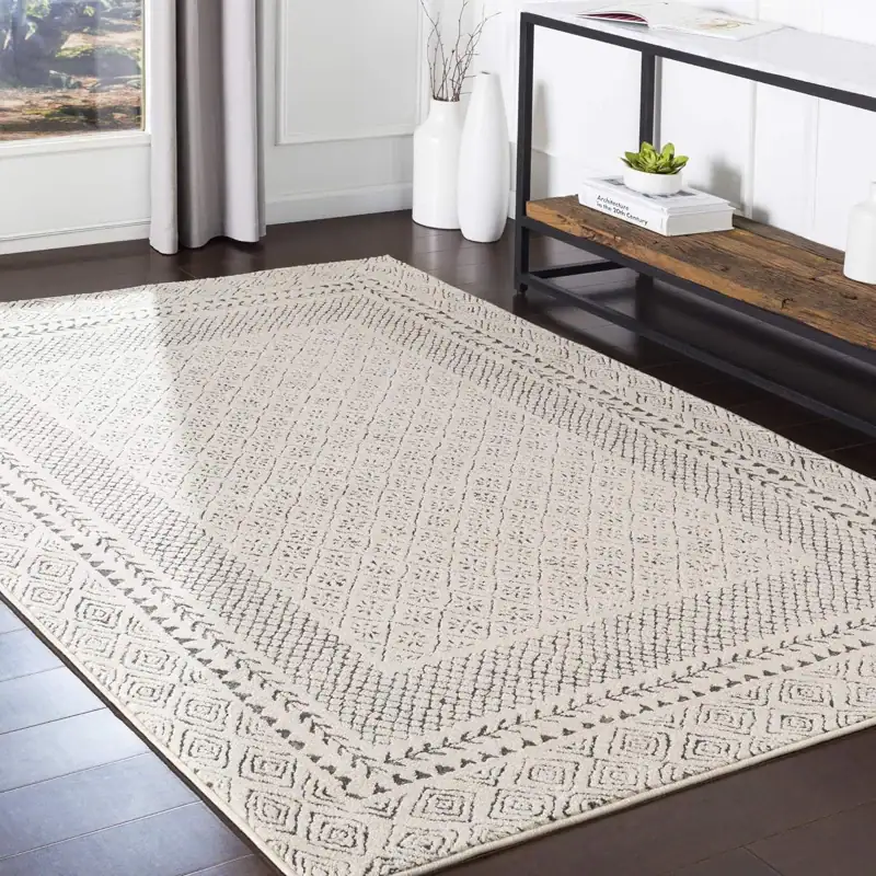 Calvo Light Beige/Charcoal Area Rug By Wade Logan®