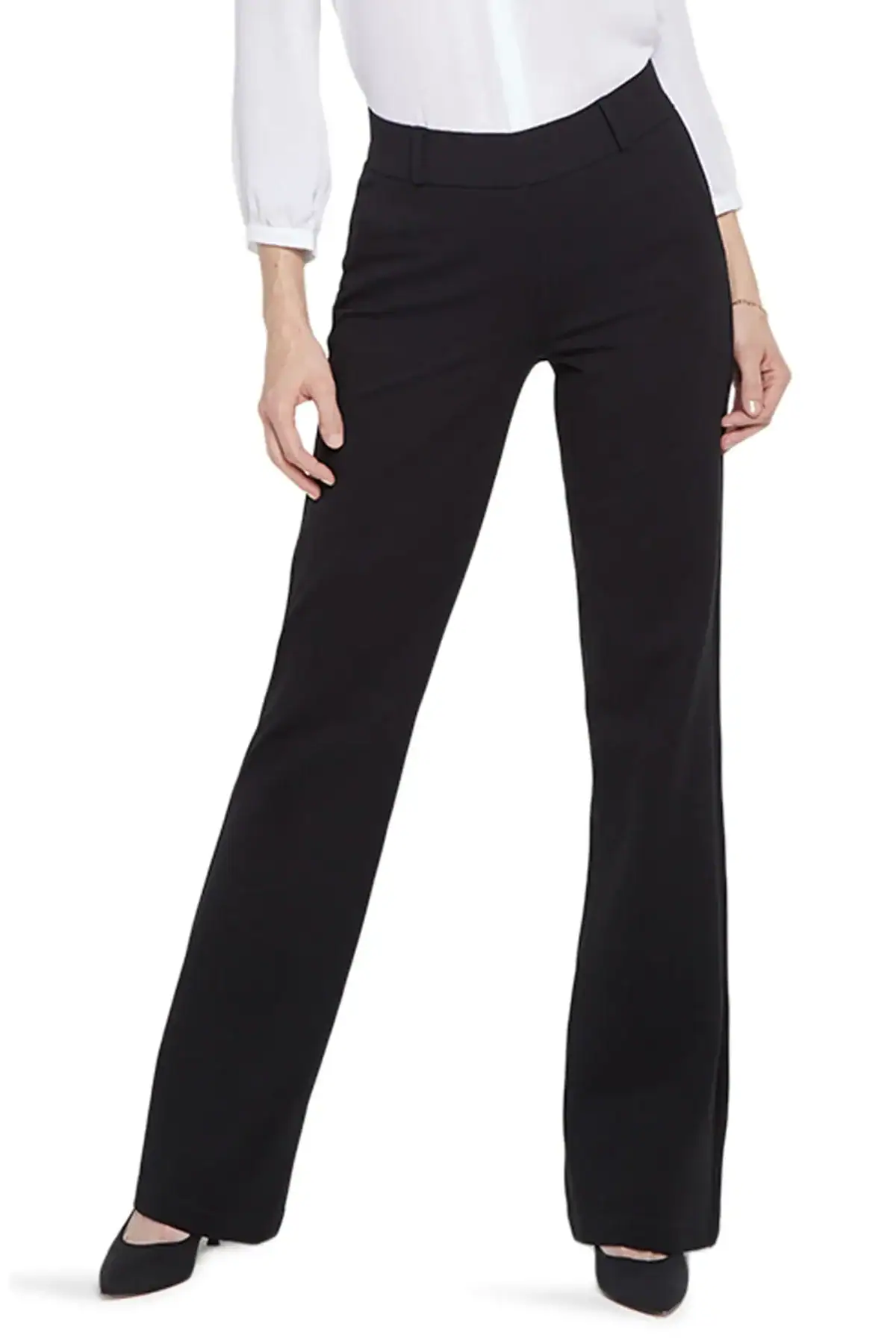 NYDJ Pull-On Flare Leg Ponte Knit Trousers