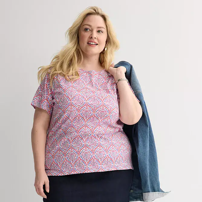 Croft & Barrow - Plus Size Croft & Barrow® Essential Crewneck Top
