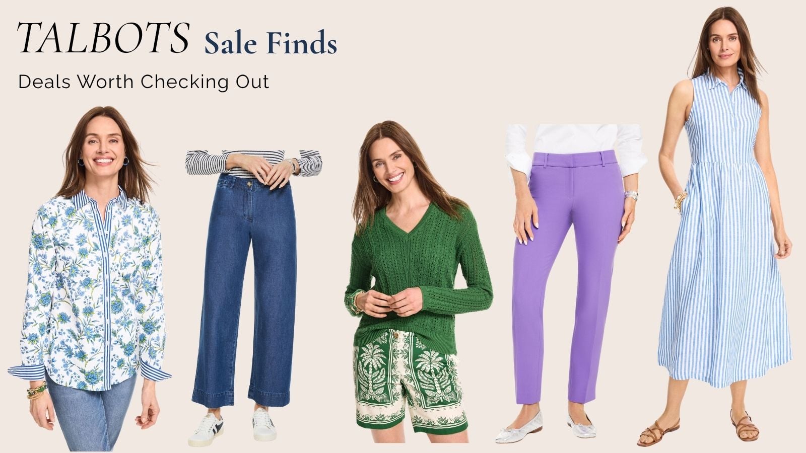 Talbots sale finds featuring stylish clothing and wardrobe pieces for women over 50.