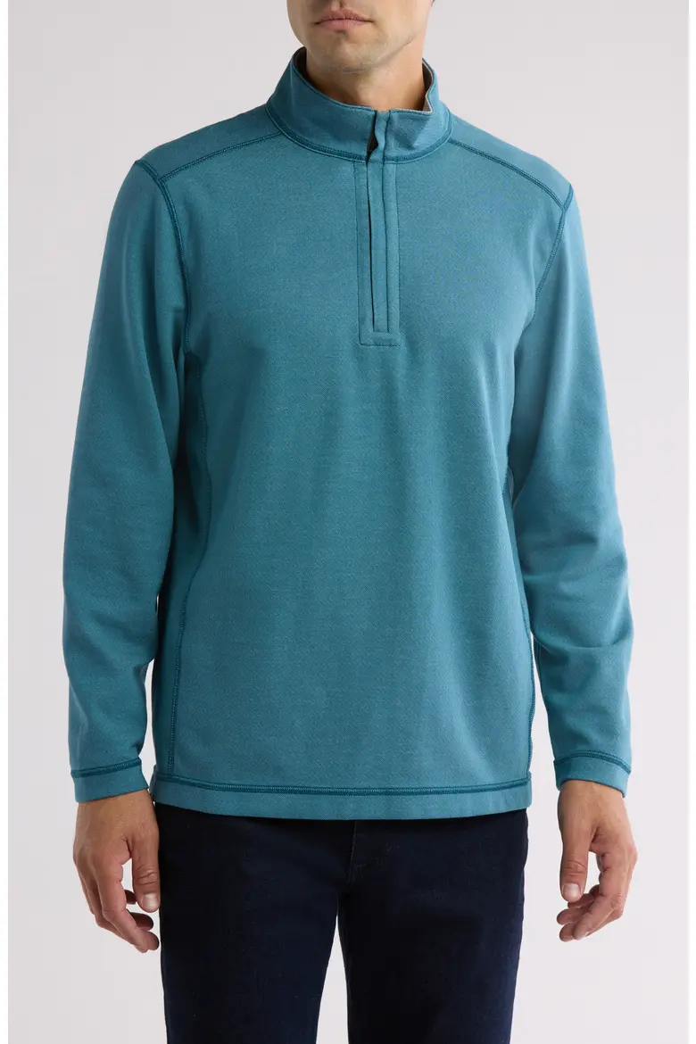 Tommy Bahama - Switch It Up Reversible Quarter Zip Sweatshirt