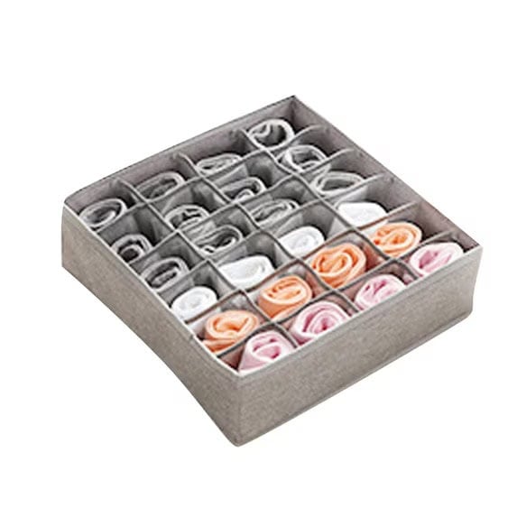 Rucky - LICILICI Home Edit Storage Non-Woven Fabric 24 Cells Gray